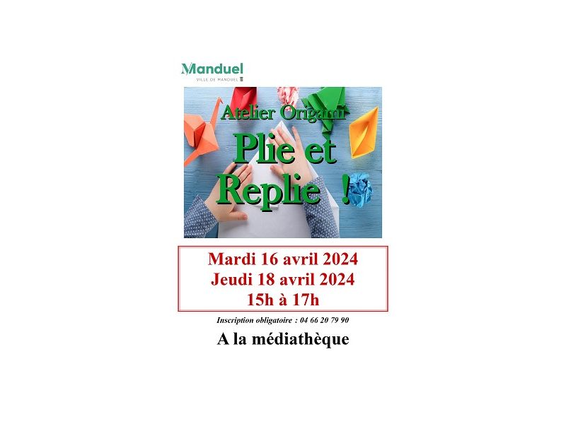 Atelier origami 30-11-2024