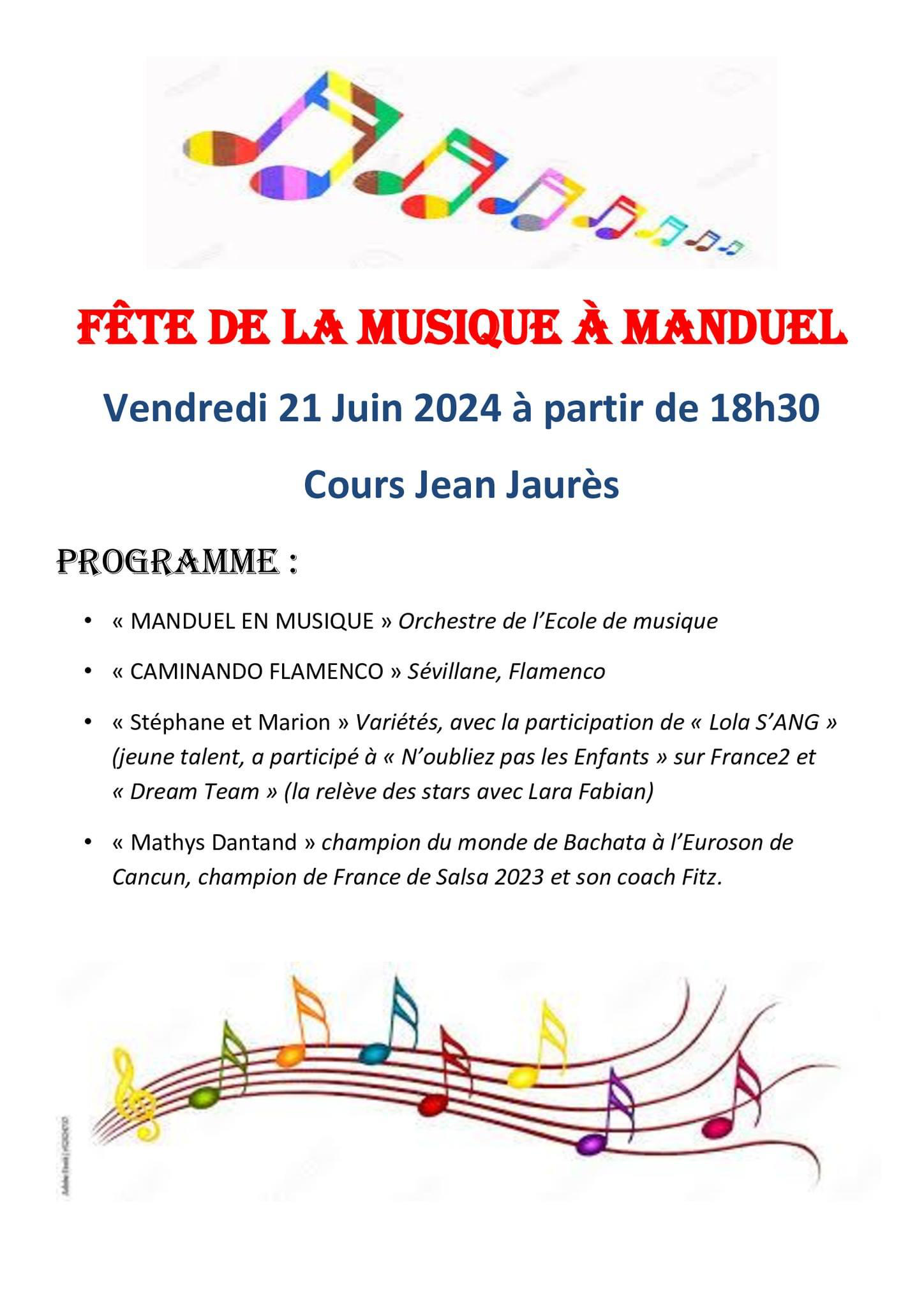 Fête de la musique 21 juin 2024