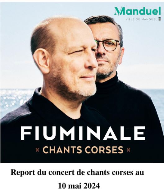 affiche report concert chants corses 10 mai 2024