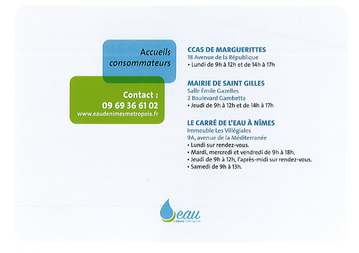 Eau de Nîmes Métropole coordonnées